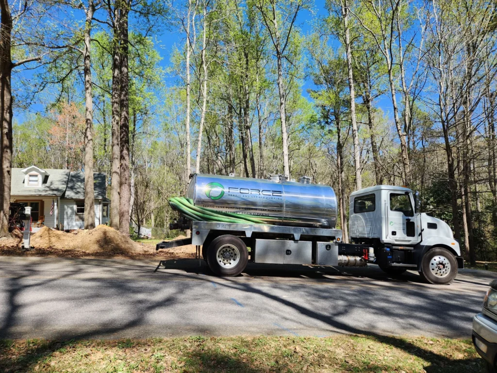 Carolina Septic job site in the CSRA