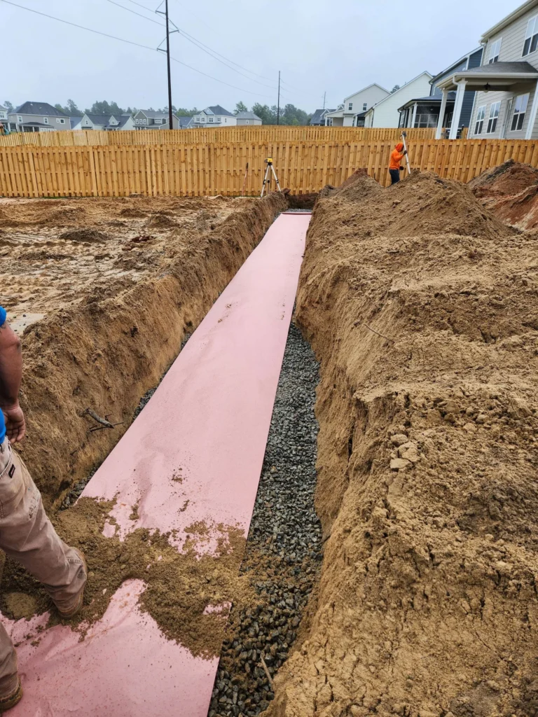 Carolina Septic job site in the CSRA