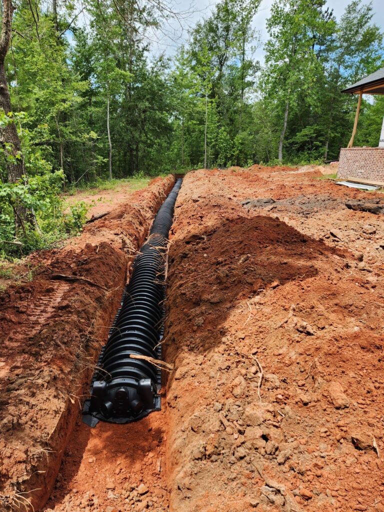 Carolina Septic job site in the CSRA