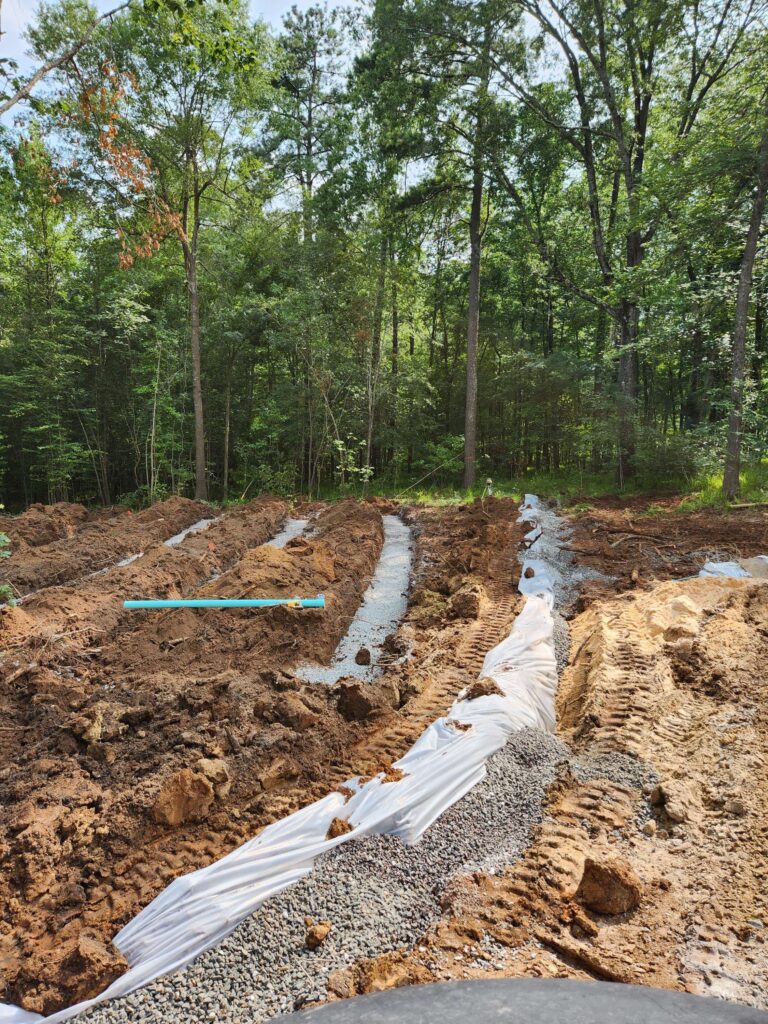 Carolina Septic job site in the CSRA