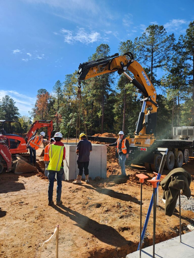 Carolina Septic job site in the CSRA